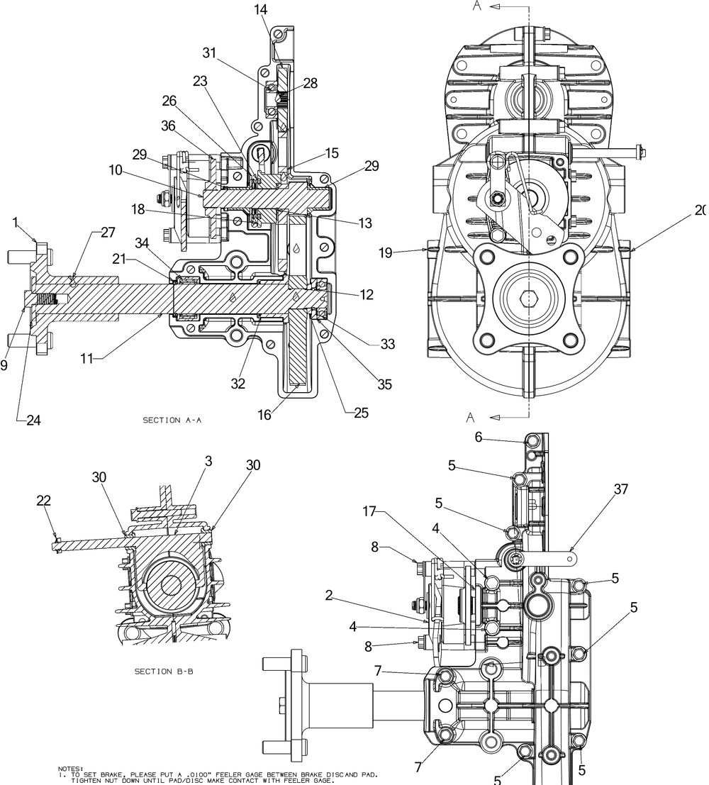 Transmission (Lh) Diagram and Parts List for RZT-S42ZERO (17AVCEDS710)(2016) Cub Cadet Lawn Tractor